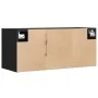 Mueble de TV de pared con luces LED negro 80x31x35 cm de , Muebles TV - Ref: Foro24-852258, Precio: 50,03 €, Descuento: %
