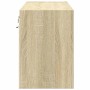 Mueble de TV de pared con luces LED roble Sonoma 80x31x45 cm de , Muebles TV - Ref: Foro24-852287, Precio: 65,87 €, Descuento: %