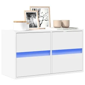 Mueble de TV de pared con luces LED blanco 80x31x45 cm de , Muebles TV - Ref: Foro24-852285, Precio: 67,12 €, Descuento: %
