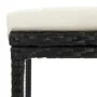 Kitchen stools with cushions 4 pcs black synthetic rattan by vidaXL, Kitchen stools - Ref: Foro24-313446, Price: 92,95 €, Dis...