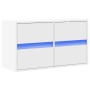 Mueble de TV de pared con luces LED blanco 80x31x45 cm de , Muebles TV - Ref: Foro24-852285, Precio: 67,95 €, Descuento: %