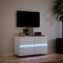 Mueble de TV de pared con luces LED blanco 80x31x45 cm de , Muebles TV - Ref: Foro24-852285, Precio: 67,95 €, Descuento: %