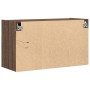 Mueble de TV de pared con luces LED marrón roble 80x31x45 cm de , Muebles TV - Ref: Foro24-852291, Precio: 69,87 €, Descuento: %
