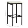 Kitchen stools with cushions 4 pcs black synthetic rattan by vidaXL, Kitchen stools - Ref: Foro24-313446, Price: 92,95 €, Dis...