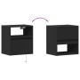 Muebles de TV de pared con luces LED 2 uds negro 41x31x45 cm de , Muebles TV - Ref: Foro24-852316, Precio: 90,46 €, Descuento: %