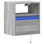 Mueble de TV de pared con luces LED gris Sonoma 41x31x45 cm de , Muebles TV - Ref: Foro24-852323, Precio: 50,99 €, Descuento: %