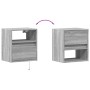 Mueble de TV de pared con luces LED gris Sonoma 41x31x45 cm de , Muebles TV - Ref: Foro24-852323, Precio: 51,76 €, Descuento: %