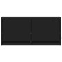 Mueble de TV de pared con luces LED negro 80x31x35 cm de , Muebles TV - Ref: Foro24-852356, Precio: 58,52 €, Descuento: %