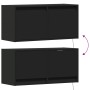 Mueble de TV de pared con luces LED negro 80x31x35 cm de , Muebles TV - Ref: Foro24-852356, Precio: 58,52 €, Descuento: %