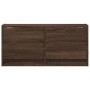 Mueble de TV de pared con luces LED roble marrón 80x31x35 cm de , Muebles TV - Ref: Foro24-852361, Precio: 61,23 €, Descuento: %