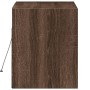 Mueble de TV de pared con luces LED roble marrón 80x31x35 cm de , Muebles TV - Ref: Foro24-852361, Precio: 61,23 €, Descuento: %