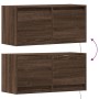 Mueble de TV de pared con luces LED roble marrón 80x31x35 cm de , Muebles TV - Ref: Foro24-852361, Precio: 61,23 €, Descuento: %