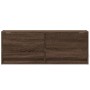 Mueble de TV de pared con luces LED marrón roble 100x31x35 cm de , Muebles TV - Ref: Foro24-852368, Precio: 75,77 €, Descuent...
