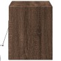 Mueble de TV de pared con luces LED marrón roble 100x31x35 cm de , Muebles TV - Ref: Foro24-852368, Precio: 75,77 €, Descuent...