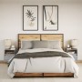 Mesitas de noche de pared con luces LED 2 unidades gris Sonoma de , Mesitas de noche - Ref: Foro24-3307986, Precio: 91,54 €, ...