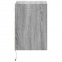 Mesitas de noche de pared con luces LED 2 unidades gris Sonoma de , Mesitas de noche - Ref: Foro24-3307986, Precio: 91,54 €, ...