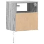 Mesitas de noche de pared con luces LED 2 unidades gris Sonoma by , Nightstands - Ref: Foro24-3307986, Price: 90,12 €, Discou...