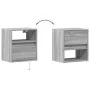 Mesitas de noche de pared con luces LED 2 unidades gris Sonoma by , Nightstands - Ref: Foro24-3307986, Price: 90,12 €, Discou...
