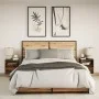 Mesitas de noche de pared con luces LED 2 uds roble ahumado by , Nightstands - Ref: Foro24-3307984, Price: 83,70 €, Discount: %