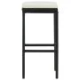 Taburetes de cocina con cojines 6 uds ratán sintético negro de vidaXL, Taburetes de cocina - Ref: Foro24-313449, Precio: 192,...