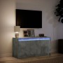 Mueble de TV LED madera ingeniería gris hormigón 100x34x50 cm de , Muebles TV - Ref: Foro24-852211, Precio: 79,19 €, Descuent...