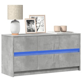 Mueble de TV LED madera ingeniería gris hormigón 100x34x50 cm de , Muebles TV - Ref: Foro24-852218, Precio: 103,27 €, Descuen...