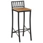 Set mesa alta y taburetes 7 pzas madera maciza mango y metal de , muebles para cocinas y comedores - Ref: Foro24-3216408, Pre...
