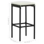 Taburetes de cocina con cojines 6 uds ratán sintético negro de vidaXL, Taburetes de cocina - Ref: Foro24-313449, Precio: 192,...