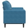 Sofá de 2 plazas con cojines terciopelo azul 120 cm de , Sofás - Ref: Foro24-3278218, Precio: 257,90 €, Descuento: %
