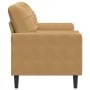 Sofá de 2 plazas con cojines terciopelo marrón 140 cm by , Sofas - Ref: Foro24-3278226, Price: 246,91 €, Discount: %