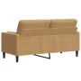 Sofá de 2 plazas con cojines terciopelo marrón 140 cm by , Sofas - Ref: Foro24-3278226, Price: 246,91 €, Discount: %