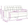 Sofá de 2 plazas con cojines terciopelo marrón 140 cm de , Sofás - Ref: Foro24-3278226, Precio: 251,49 €, Descuento: %