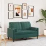 Sofá de 2 plazas con cojines terciopelo verde oscuro 120 cm de , Sofás - Ref: Foro24-3278211, Precio: 255,93 €, Descuento: %