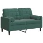 Sofá de 2 plazas con cojines terciopelo verde oscuro 120 cm de , Sofás - Ref: Foro24-3278211, Precio: 255,93 €, Descuento: %