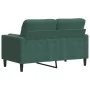 Sofá de 2 plazas con cojines terciopelo verde oscuro 120 cm de , Sofás - Ref: Foro24-3278211, Precio: 255,93 €, Descuento: %