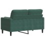 Sofá de 2 plazas con cojines terciopelo verde oscuro 120 cm de , Sofás - Ref: Foro24-3278211, Precio: 260,73 €, Descuento: %