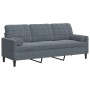Sofá de 3 plazas con cojines terciopelo gris oscuro 180 cm de , Sofás - Ref: Foro24-3278230, Precio: 272,59 €, Descuento: %
