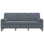Sofá de 3 plazas con cojines terciopelo gris oscuro 180 cm de , Sofás - Ref: Foro24-3278230, Precio: 272,59 €, Descuento: %