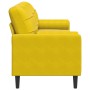 Sofá de 3 plazas con cojines terciopelo amarillo 210 cm de , Sofás - Ref: Foro24-3278245, Precio: 294,25 €, Descuento: %