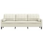 Sofá de 3 plazas con cojines terciopelo color crema 210 cm de , Sofás - Ref: Foro24-3278247, Precio: 337,76 €, Descuento: %