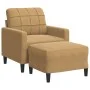 Sillón con taburete terciopelo marrón 60 cm de , Sofás - Ref: Foro24-3278264, Precio: 197,62 €, Descuento: %