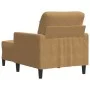 Sillón con taburete terciopelo marrón 60 cm de , Sofás - Ref: Foro24-3278264, Precio: 197,62 €, Descuento: %