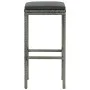 Kitchen stools with cushions 6 units gray synthetic rattan by vidaXL, Kitchen stools - Ref: Foro24-313450, Price: 182,79 €, D...