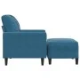 Sillón con taburete terciopelo azul 60 cm de , Sofás - Ref: Foro24-3278266, Precio: 197,51 €, Descuento: %