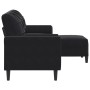 Sofá de 3 plazas con taburete de terciopelo negro 180 cm de , Sofás - Ref: Foro24-3278272, Precio: 313,51 €, Descuento: %