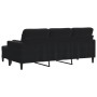 Sofá de 3 plazas con taburete de terciopelo negro 180 cm de , Sofás - Ref: Foro24-3278272, Precio: 313,51 €, Descuento: %
