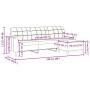 Sofá de 3 plazas con taburete de terciopelo verde oscuro 210 cm de , Sofás - Ref: Foro24-3278279, Precio: 396,06 €, Descuento: %