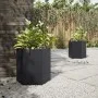 Jardineras hexagonales 2 uds acero negra 46x40x45 cm de , Maceteros y jardineras - Ref: Foro24-851109, Precio: 86,25 €, Descu...