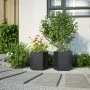 Jardineras hexagonales 2 uds acero negra 46x40x45 cm de , Maceteros y jardineras - Ref: Foro24-851109, Precio: 86,25 €, Descu...