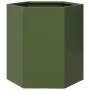 Jardinera hexagonal de acero verde 46x40x45 cm de , Maceteros y jardineras - Ref: Foro24-851114, Precio: 43,52 €, Descuento: %